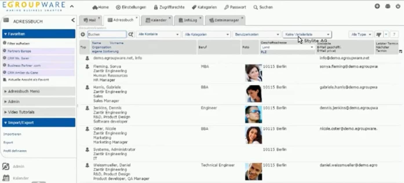 Anteprima di EGroupware Versione 16.1 – Parte 2