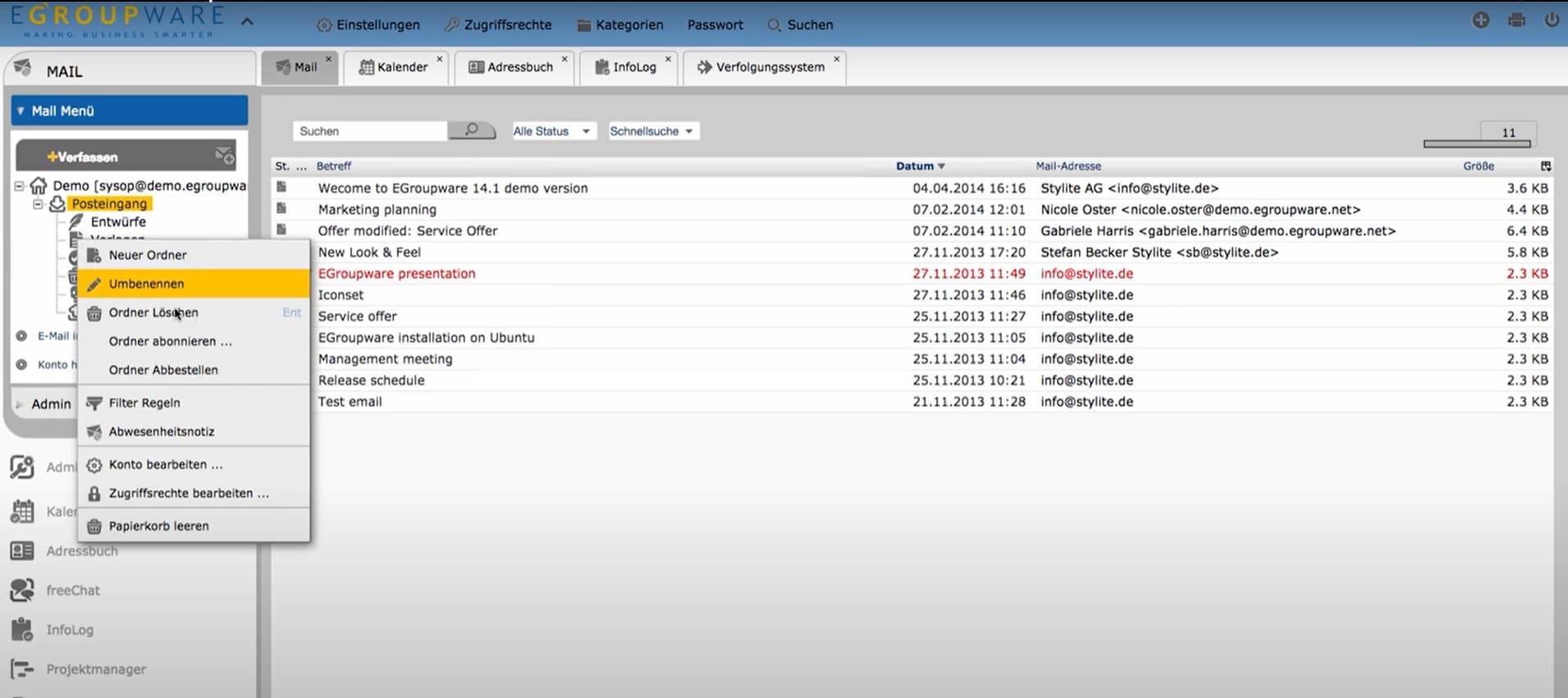 EGroupware E-Mail Basics