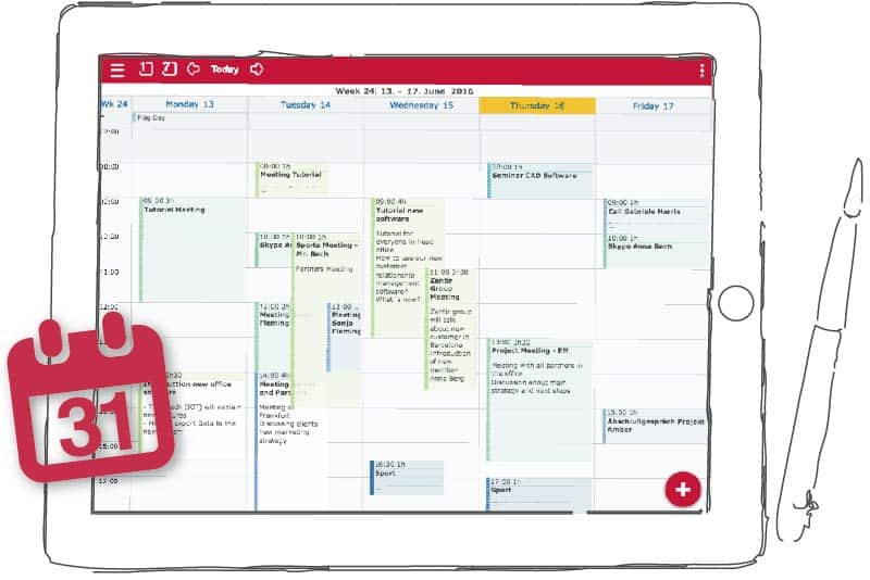 Online Kalender bzw. Gruppenkalender für Unternehmen auf dem Tablet Online Kalender bzw. Gruppenkalender für Unternehmen auf dem Tablet