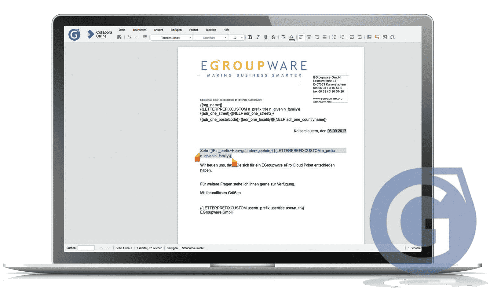 Nuova versione di Collabora in EGroupware