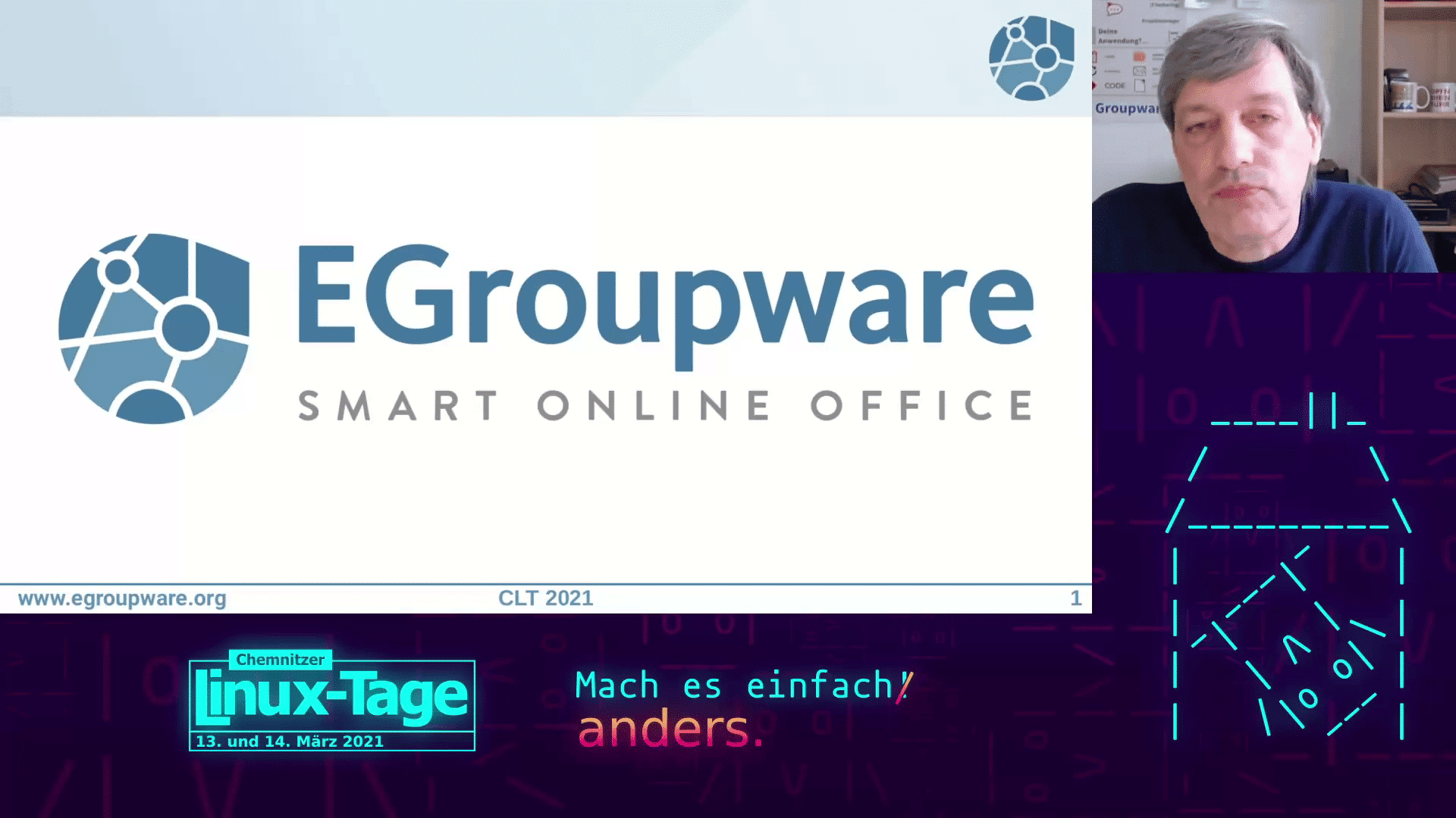 Chemnitzer Linux Tage 2021 – EGroupware dans le bureau à domicile et dans les établissements d’enseignement